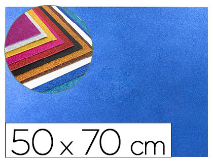 FOLHA BORRACHA 50X70CM AZUL ESCURO PURPURINA * 58663