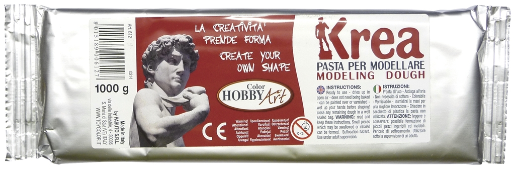 KREA PASTA MODELAR 1KG.BRANCA