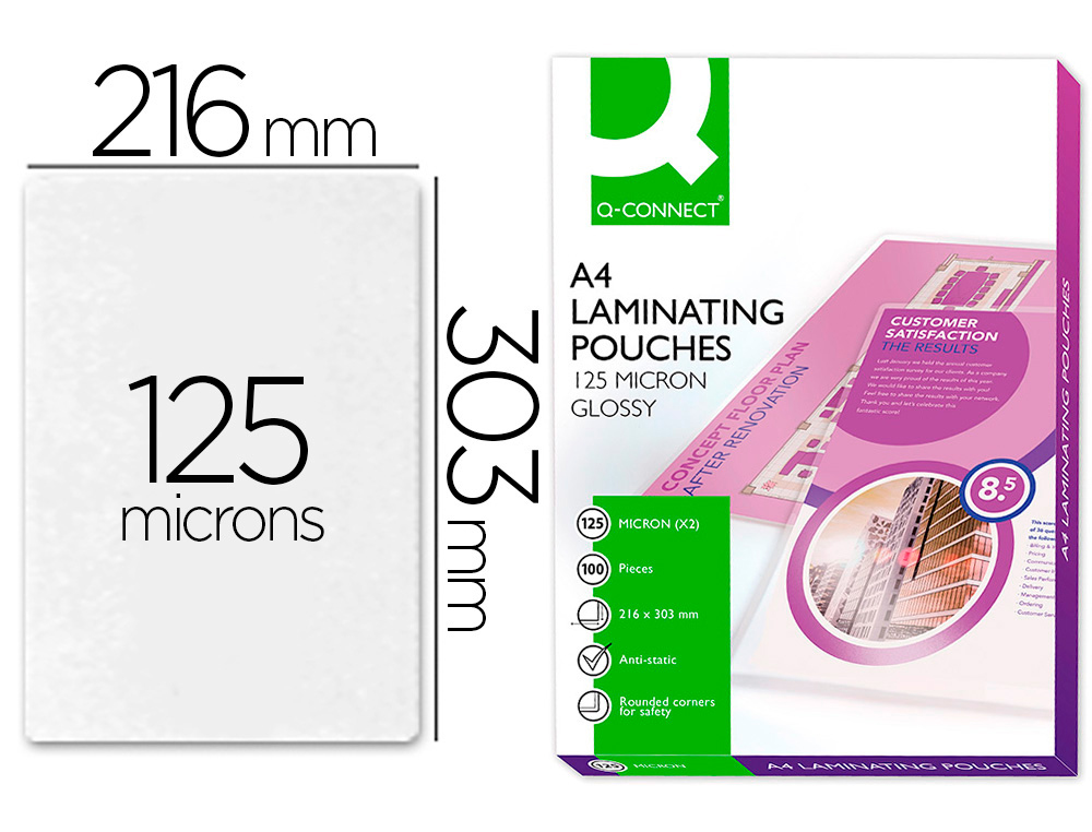 BOLSA P/PLASTIFICAR A4/125 MIC. CX. C/100 – 63425