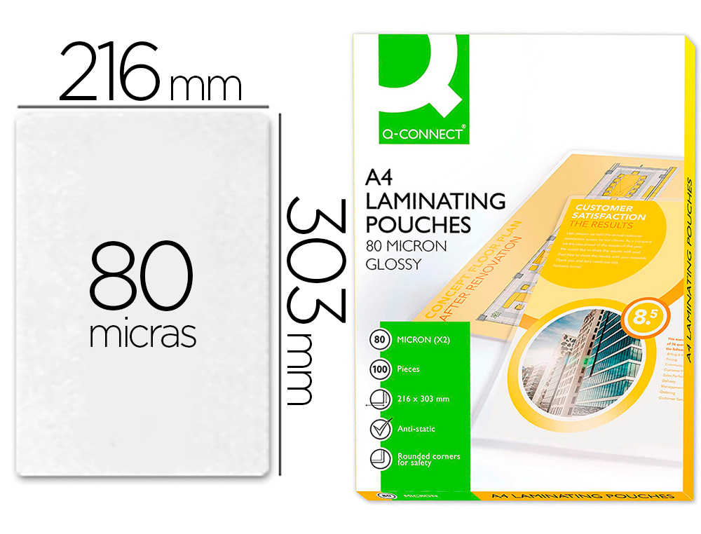 BOLSA P/PLASTIFICAR A4/80 MIC. – 63428