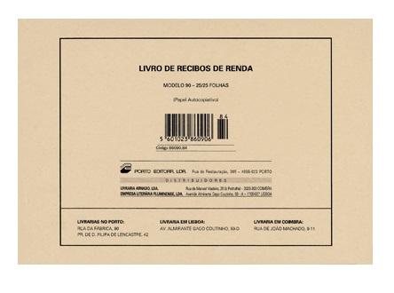 LIVRO RECIBO DE RENDA MODELO 1/90  25X25