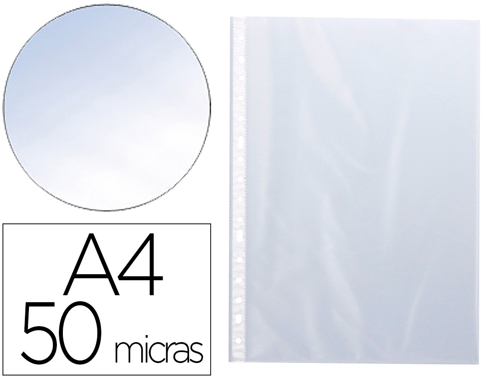 BOLSA PLASTICA A4 50 MIC. LIDERPAPEL PACK C/10 – 68450
