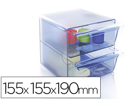 CUBO ARQUIVO ARCHIVO 2000 2 GAVETAS AZUL TRANSP. – 71976