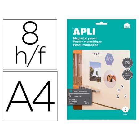 PAPEL MAGNETICO APLI BRANCO DIN A4 EMB. C/8FLS – 77430