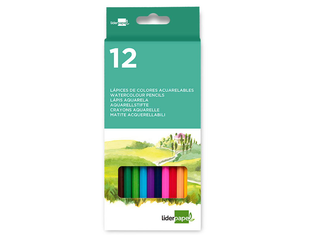 LÁPIS DE CORES LIDERPAPEL AQUARELAVEIS C/12 CORES