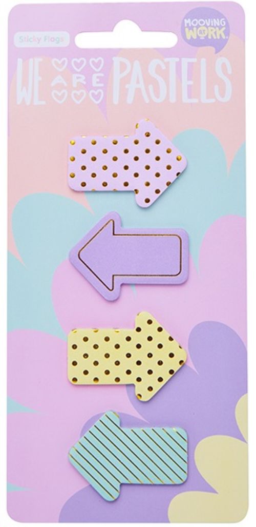 BLISTER NOTAS ADESIVAS FORMA FLECHA CORES PASTEL