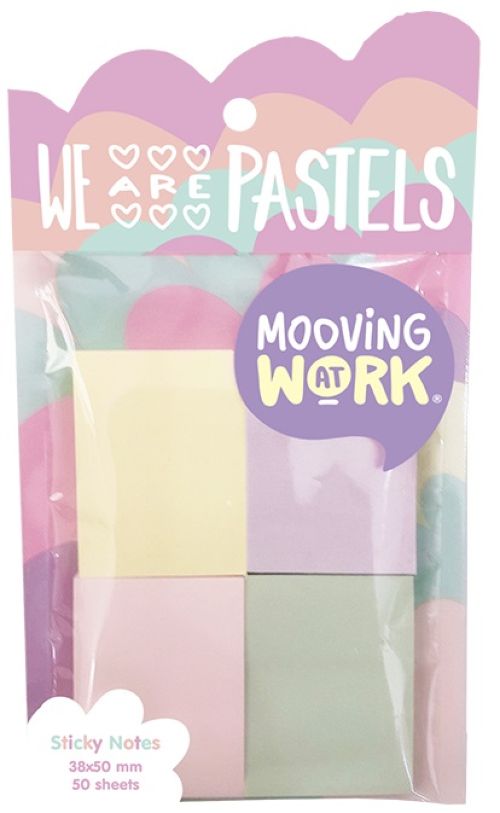 BLISTER NOTAS ADESIVAS PASTEL 38X50MM 4X50 FOLHAS