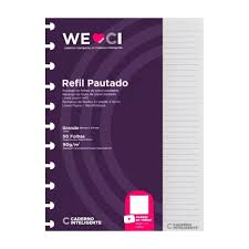 RECARGA CADERNO INTELIGENTE GRANDE 50FLS 90GR. PAUTADO