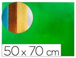 FOLHA BORRACHA 50X70CM 2MM VERDE METALIZADA – 79232