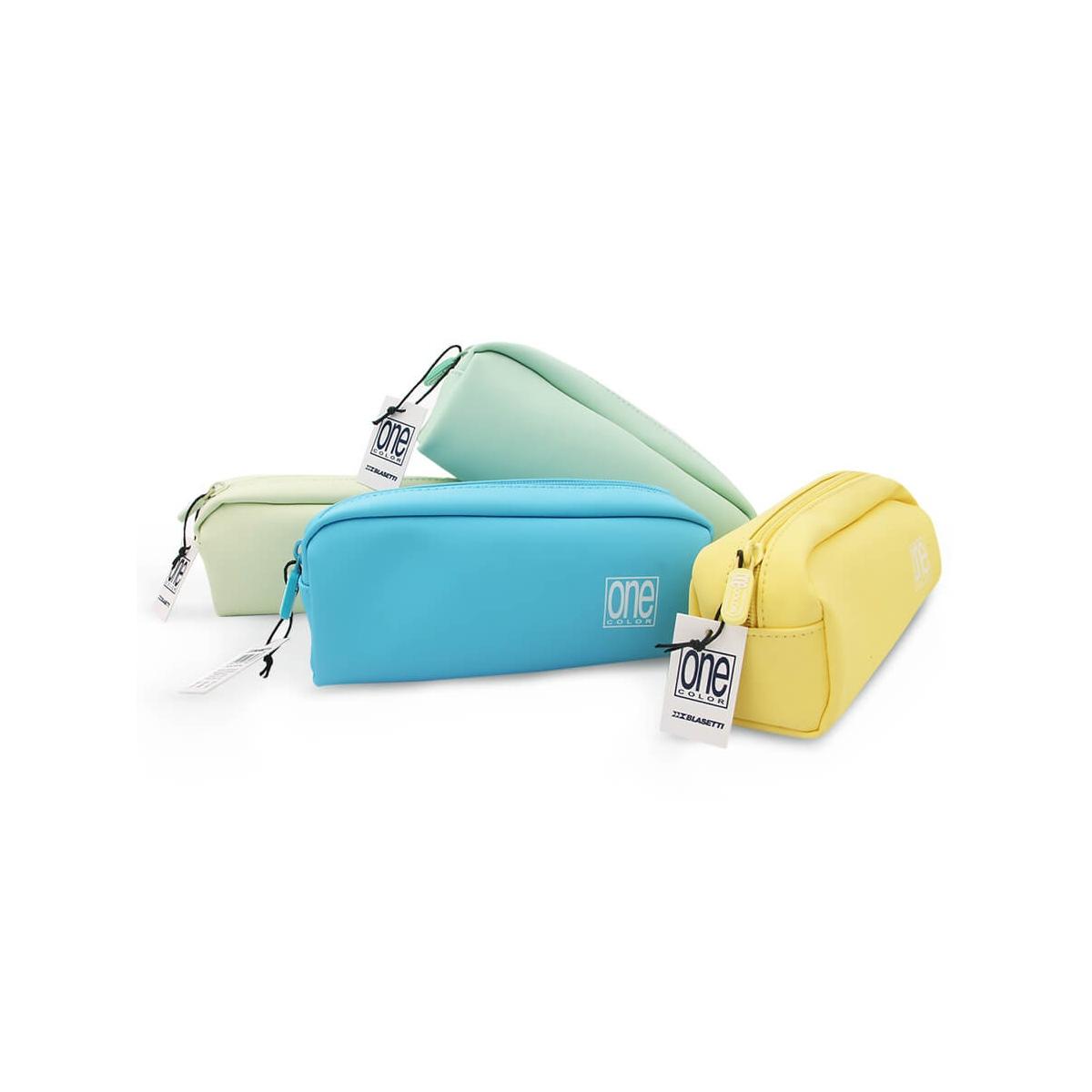 ESTOJO ESCOLAR BLASETTI ONECOLOR  OVAL PASTEL