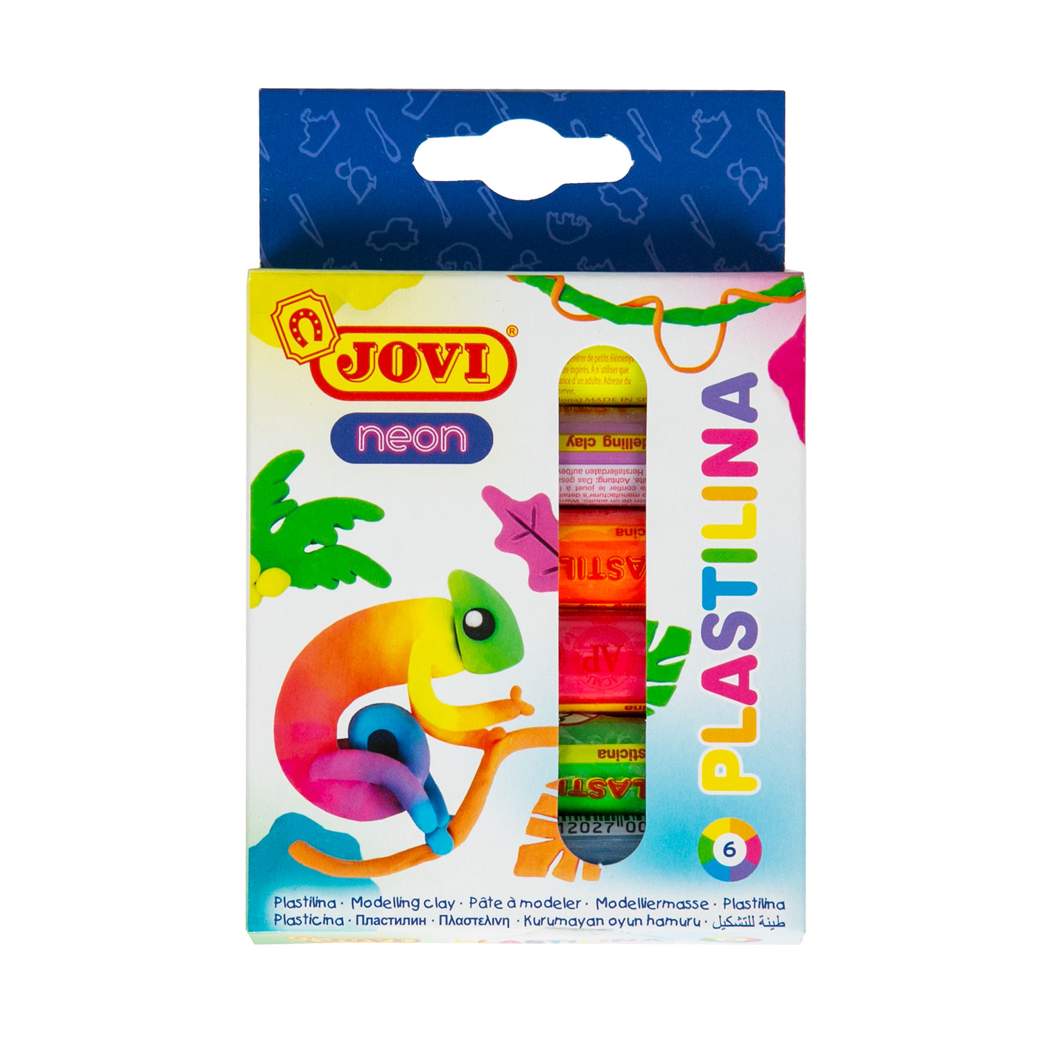 JOVI PLASTICINA CX.C/ 6 CORES NEON J90/6F