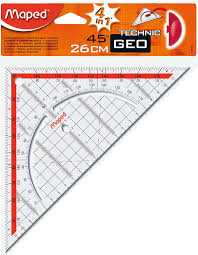 ESQUADRO ARISTO MAPED TECHNIC 45º/26CM C/PEGA