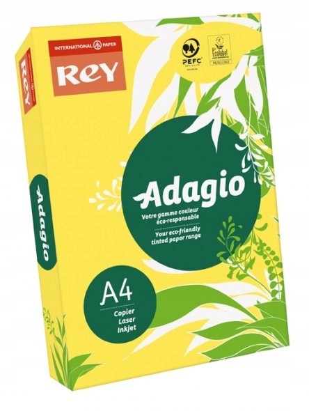 PAPEL ADAGIO A4/80GR. AMARELO LIMAO RESMA – 58