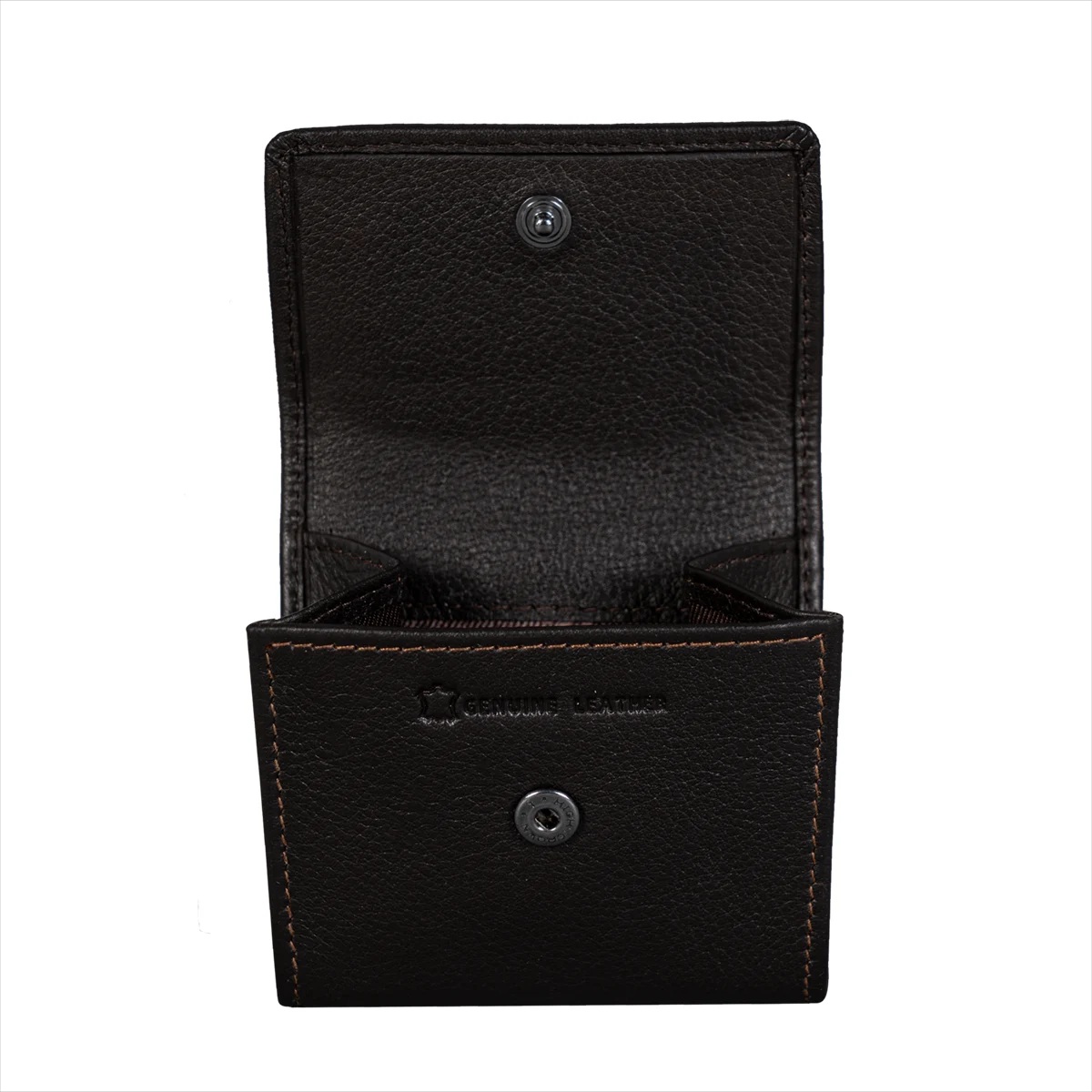 Porta-Moedas em Pele Castanho