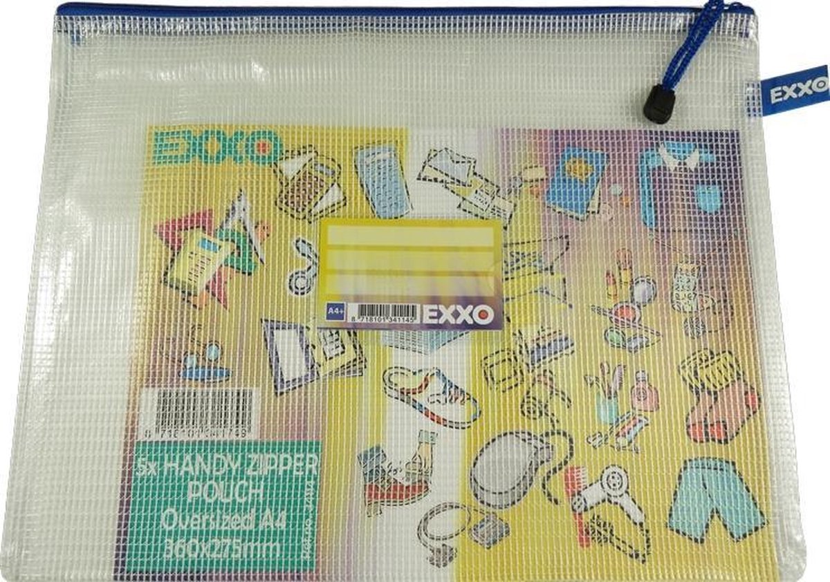 BOLSA TRANSPARENTE C/FECHO A4