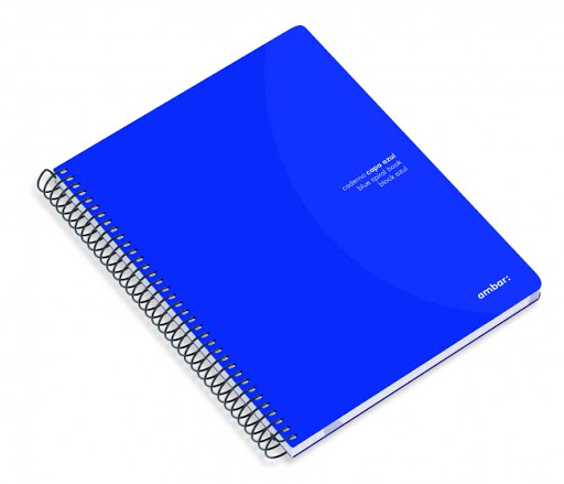 CADERNO ESPIRAL 56-V-C/AZUL A4 LISO