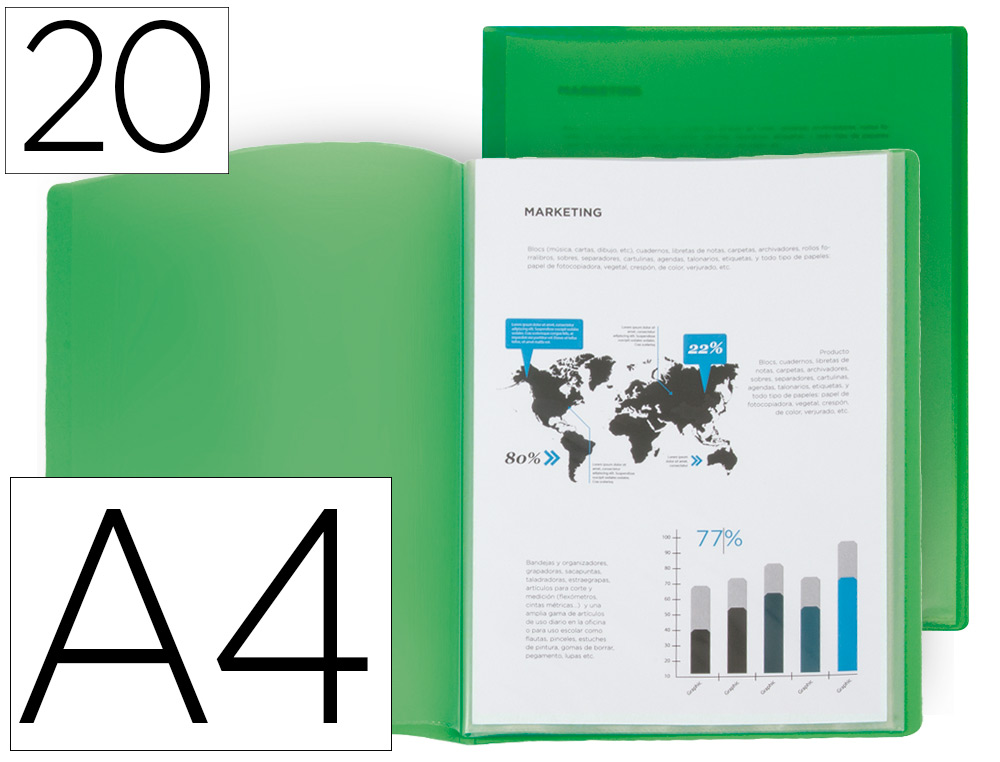 CATALOGO 20 BOLSAS PLAST.A4 TRANSL. VD – 10995