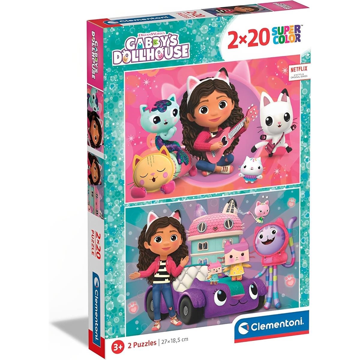 PUZZLE CLEMENTONI GABBY´S DOLLHOUSE 2X20 PEÇAS – 24802