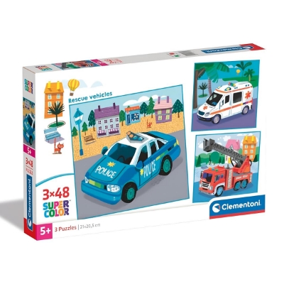 PUZZLE 3X48 RESCUE VEHICLES 25318