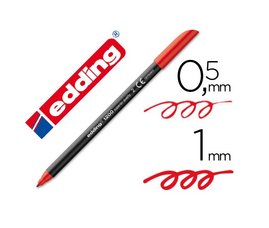 MARCADOR EDDING 1200 ENCARNADO 0,5-1,0mm