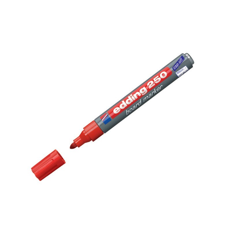 MARCADOR EDDING 250 QUAD. BRANC. – VERMELHO