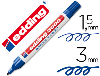 MARCADOR EDDING 3000 AZUL PERMANENTE 1,5-3mm