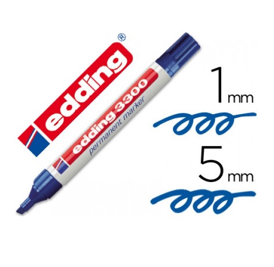 MARCADOR EDDING 3300 AZUL PERMANENTE P/FACET.1-5mm