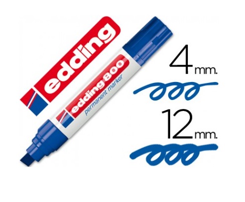 MARCADOR EDDING 800 AZUL PERMANENTE 4-12mm