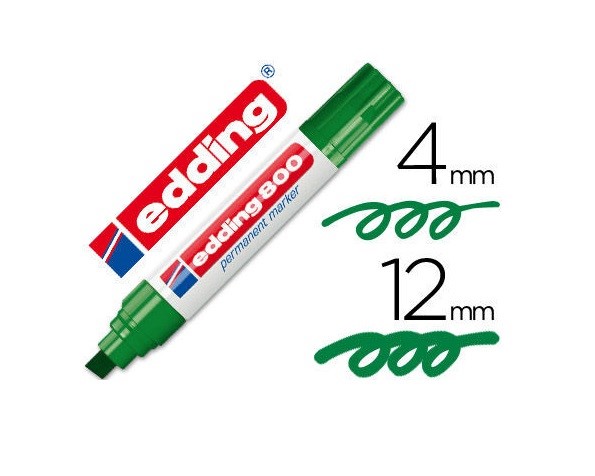 MARCADOR EDDING 800 VERDE PERMANENTE 4-12mm