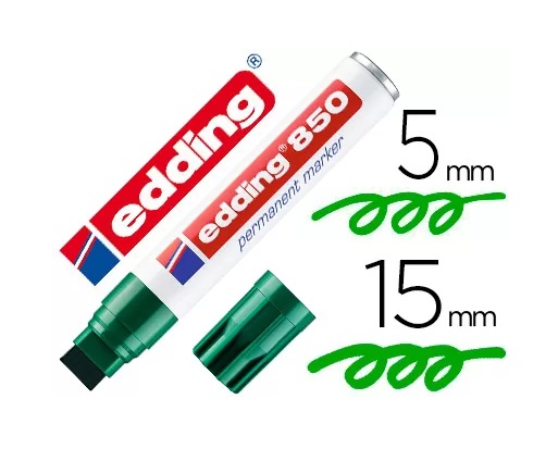MARCADOR EDDING 850 VERDE PERMANENTE 5-16mm