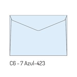 ENVELOPE 114X162 70GR.AZUL CAIXA C/500