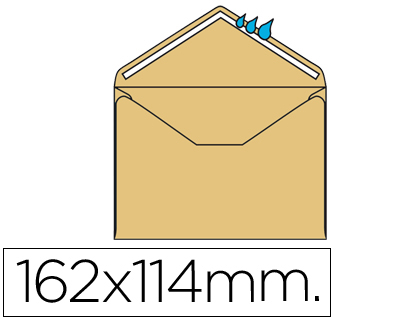 ENVELOPE 114X162 ENGOMADO COR CREME CX C/500