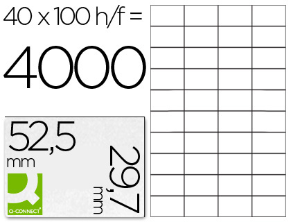 ETIQUETA LASER 52,5X29,7 CAIXA 100 FOLHAS * 34380