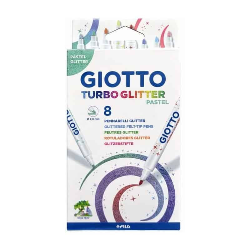 Giotto Turbo Glitter Pastel Cx.8 Uds – New