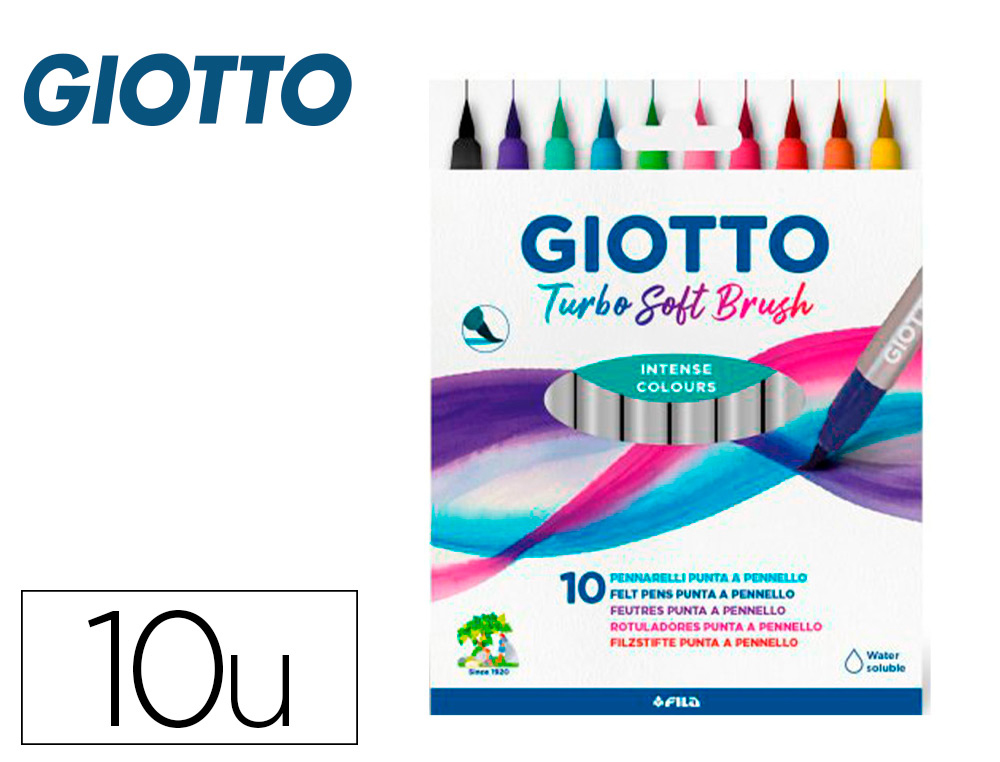 MARCADOR GIOTTO TURBO SOFT BRUSH PEN C/10 CORES