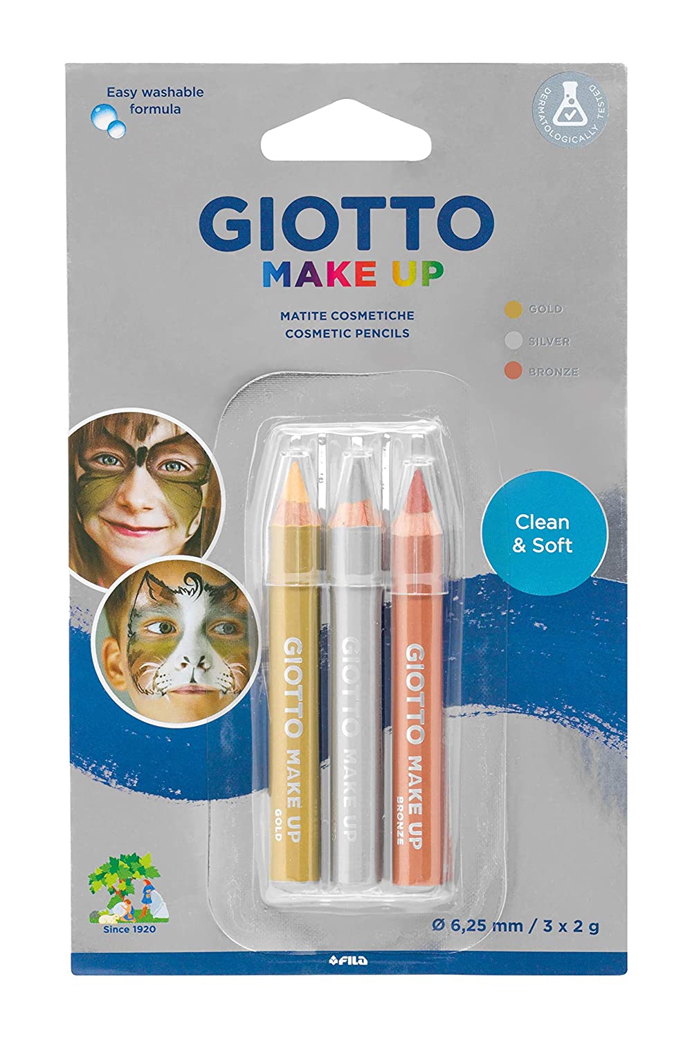Blister 3 Un Giotto Make Up Lápis Cosmético Metalic