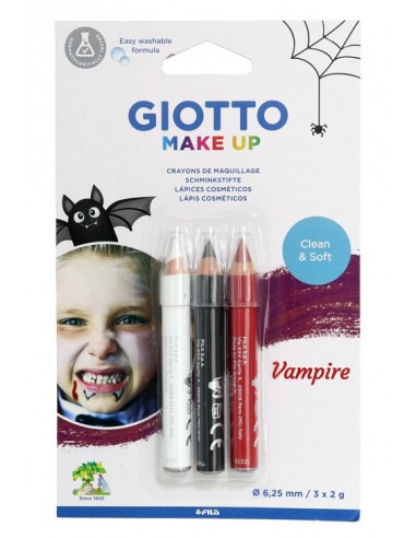 Blister 3 Un Giotto Make Up Vampiro Lápis Cosmético