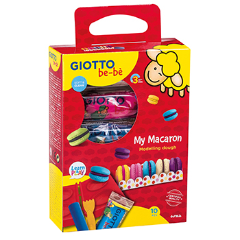 GIOTTO BE-BÉ PASTA P/MODELAR BRINCA E CRIA MACARON – F479900