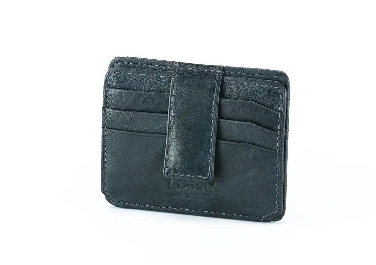 Porta-cartões em Pele com Porta-moedas LUPEL Castanho