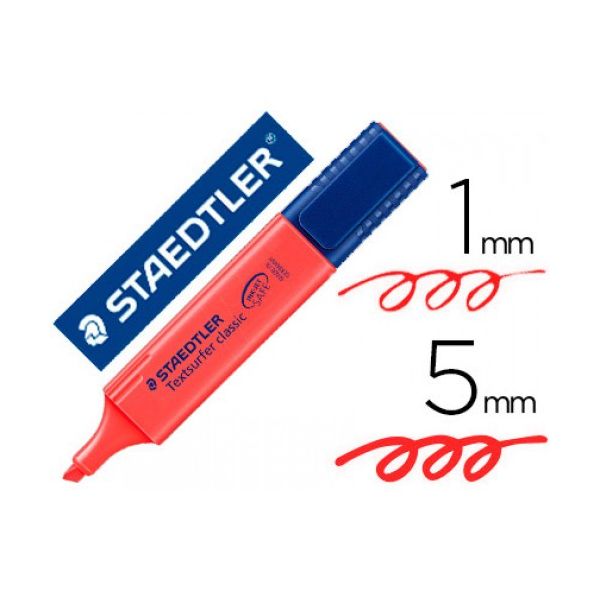 MARCADOR FLUOR.STAEDTLER 364-2 ENCARNADO