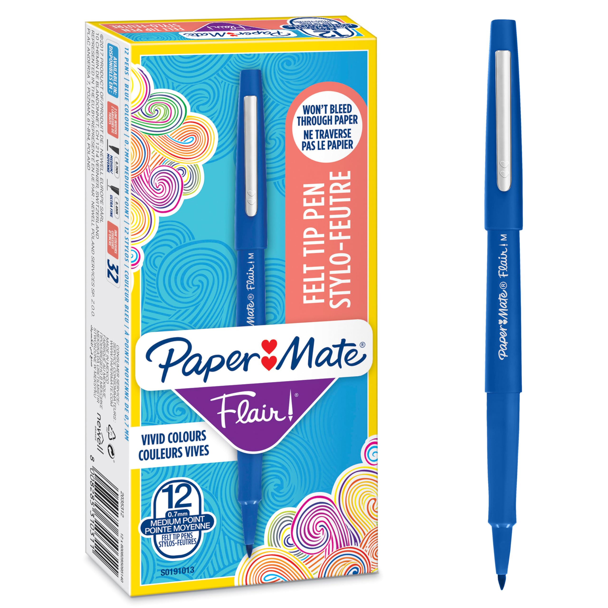 MARCADOR PAPER MATE NYLON AZUL