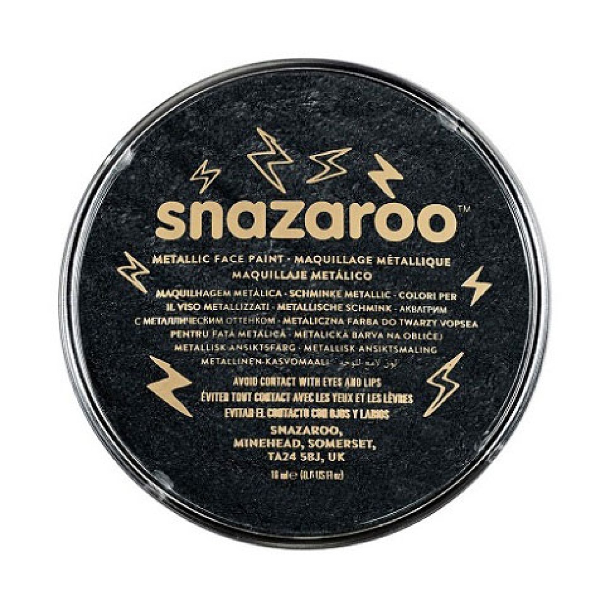 MAQUILHAGEM SNAZAROO CINTILANTE PRETO 18ML