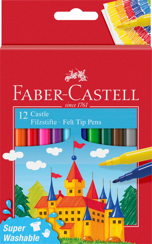 MARCADOR FABER-CASTELL CX C/12 CORES – 554201