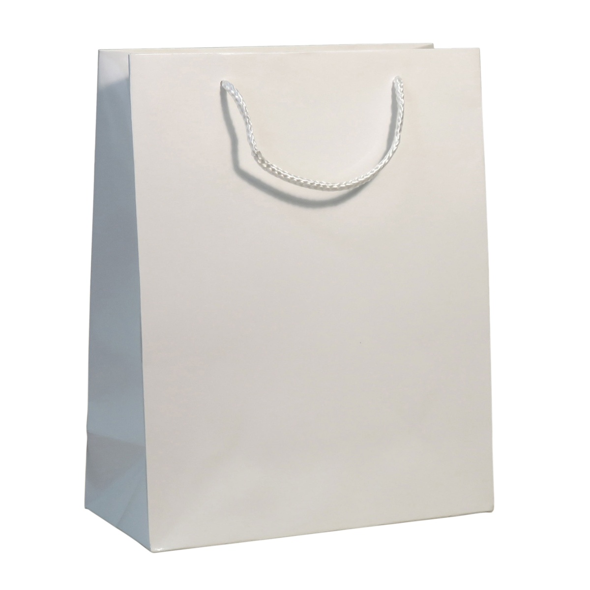 Saco Papel Asa Cordao 26x12x32cm Lux 210gr Branco