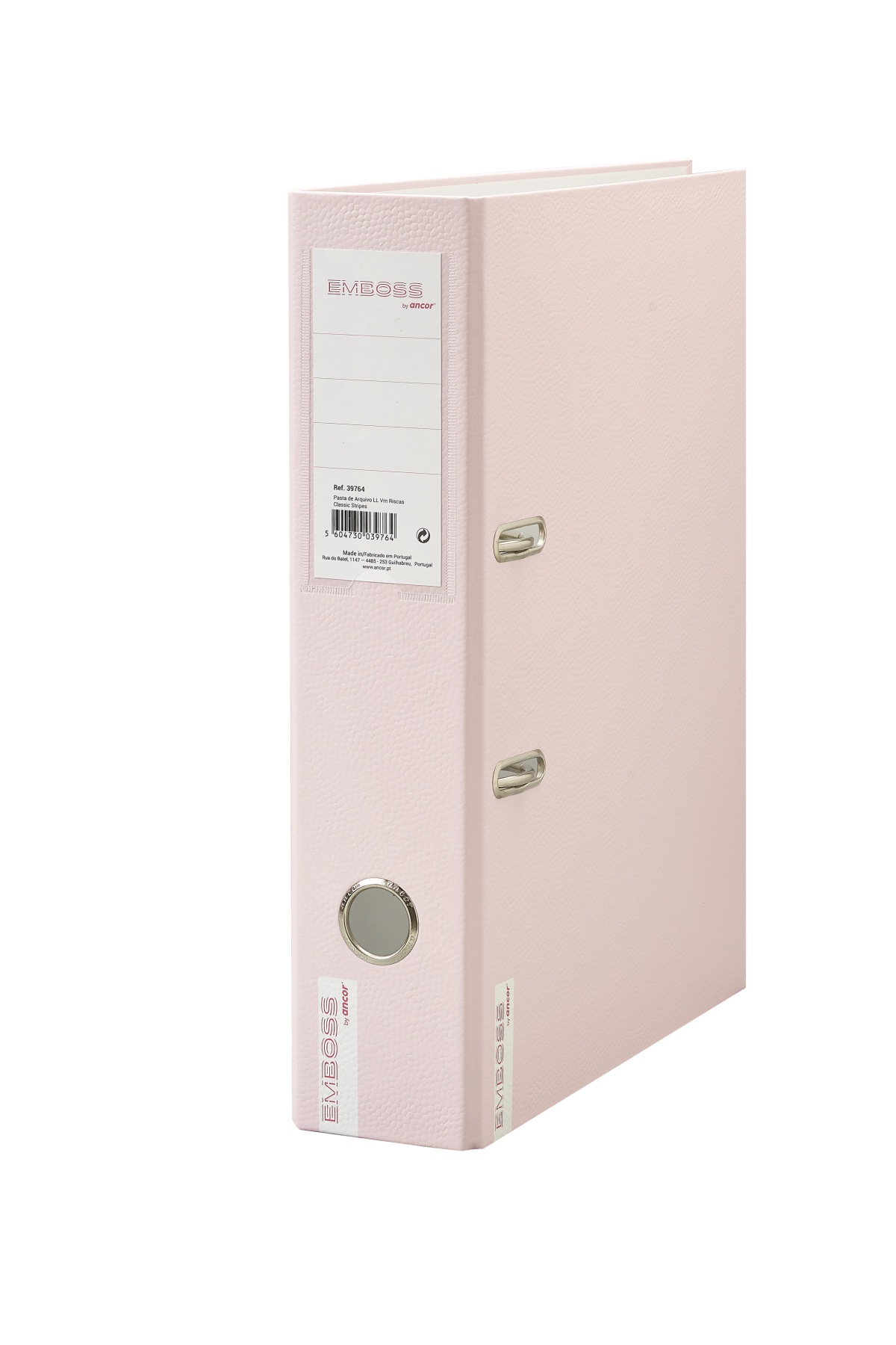 PASTA ARQ. ANCOR EMBOSS A4 LOMB.80MM ROSA PASTEL