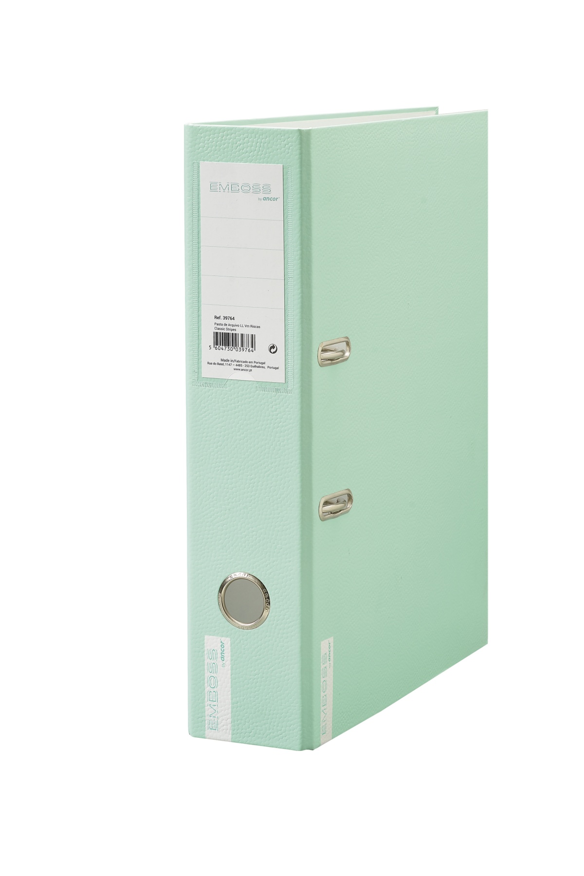 PASTA ARQ. ANCOR EMBOSS A4 LOMB.80MM VERDE PASTEL