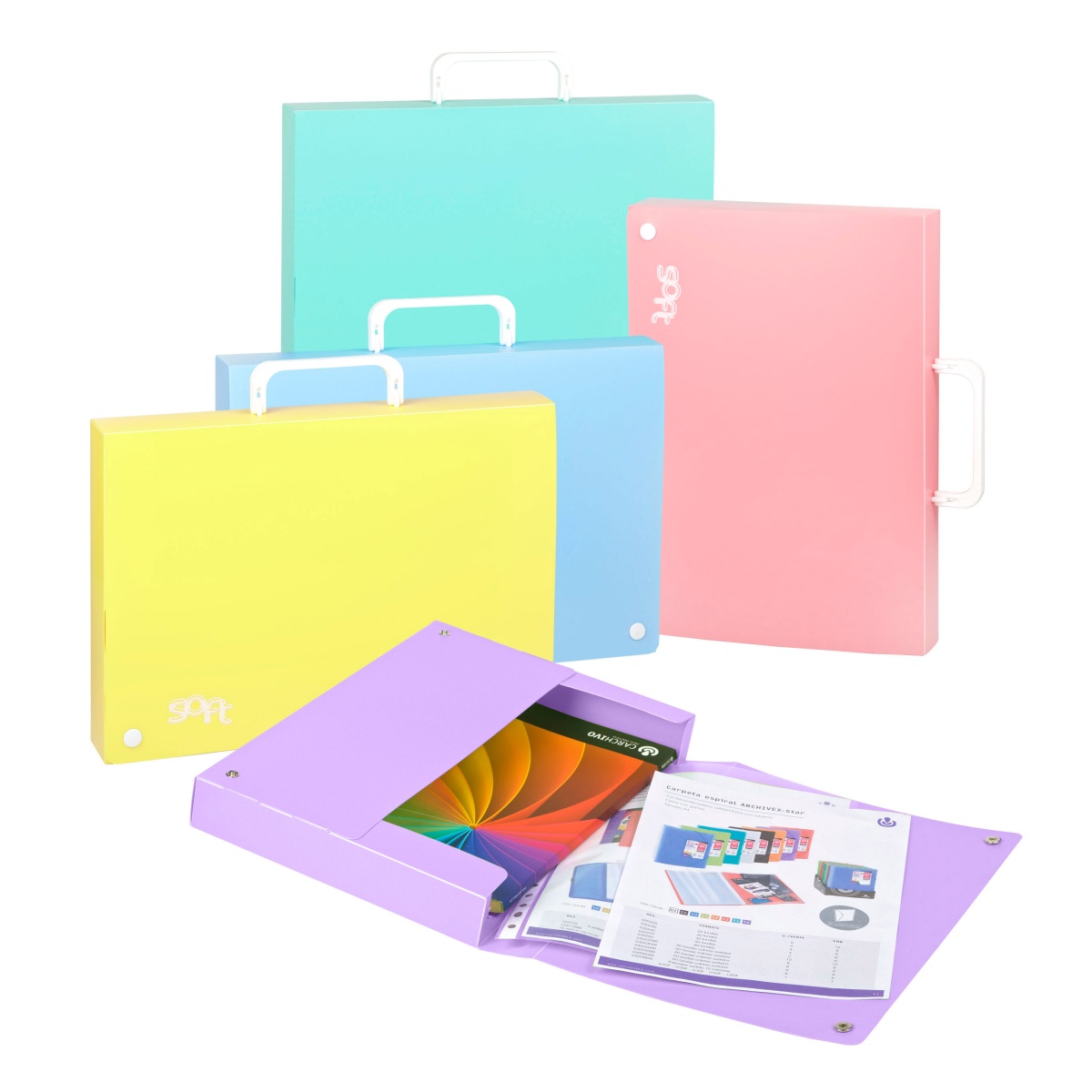 Pasta Desenho Carchivo Soft A4 Malva Pastel c/pega