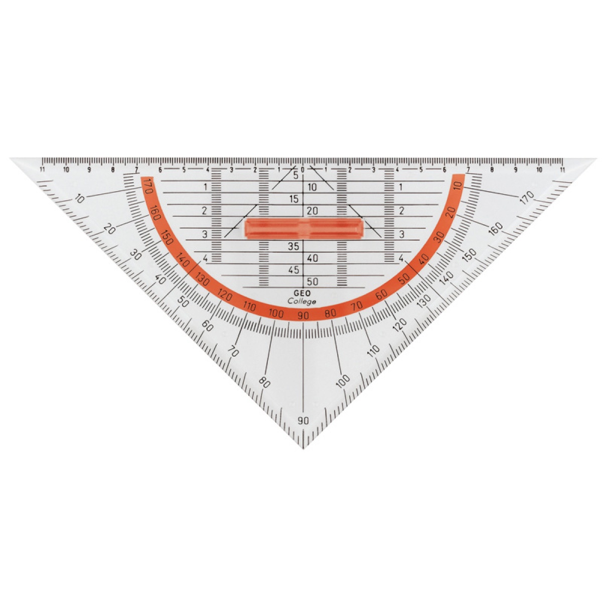 ESQUADRO GEOMÉTRICO ARISTO GEOTEC 45º/25CM C/PEGA