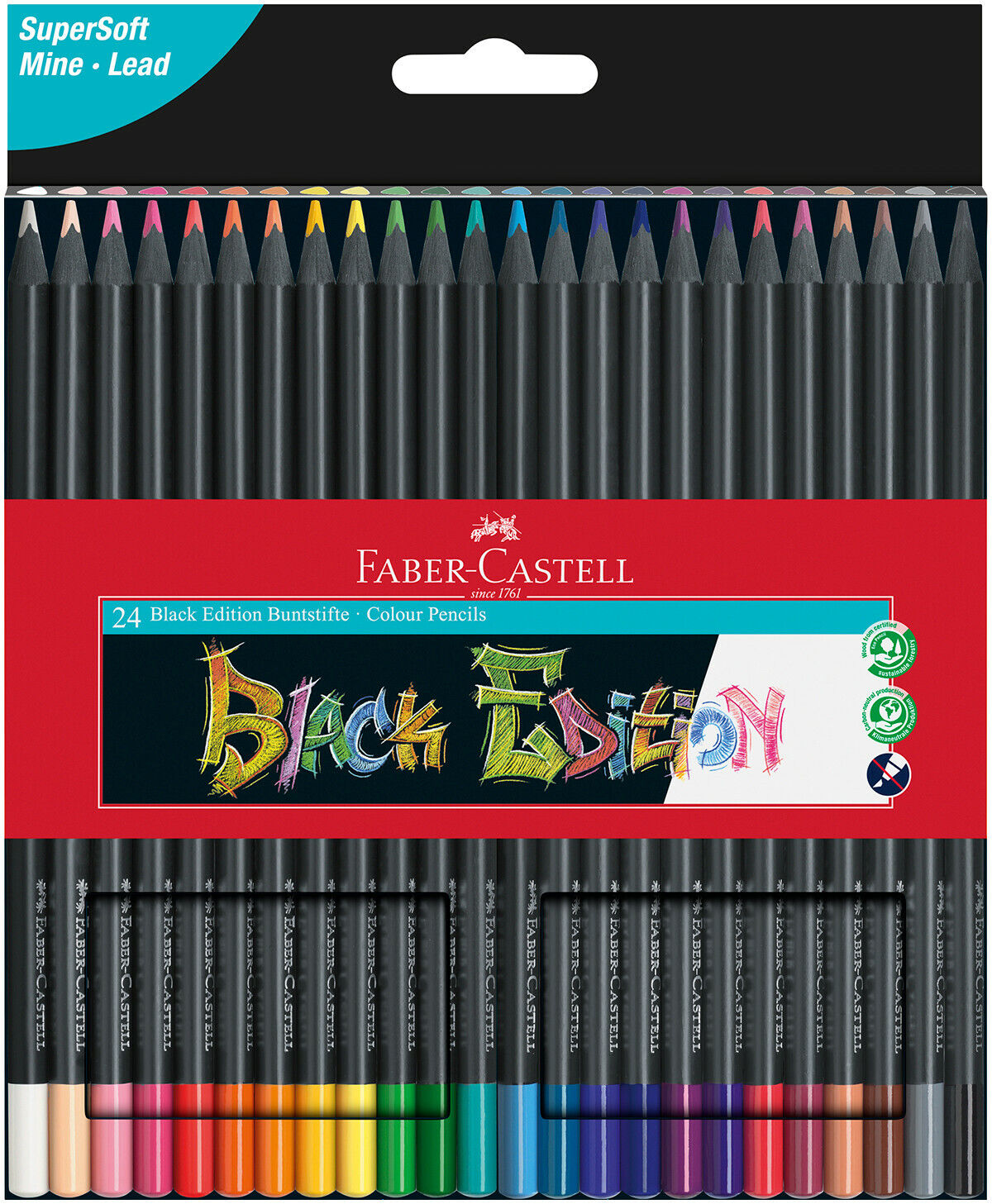 LAPIS DE COR FABER-CASTELL BLACK EDITION CX C/24