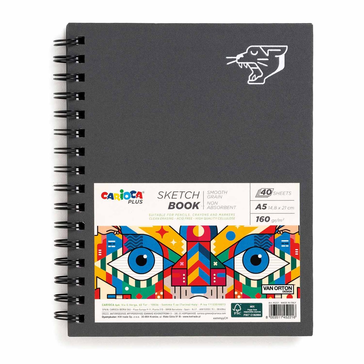 DIARIO GRAFICO P/DESENHO CARIOCA PLUS A5 ESP. 160GR-40FLS
